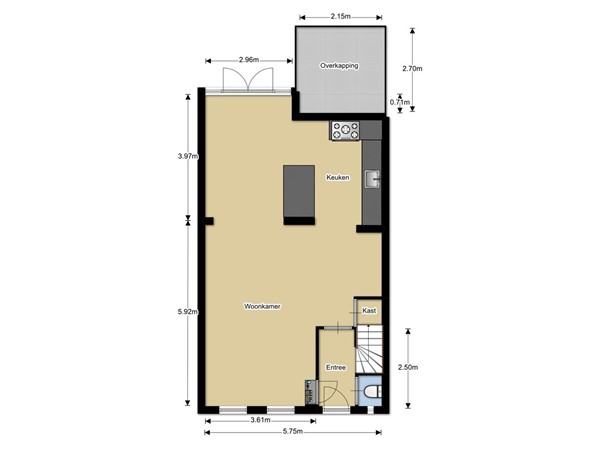 Floorplan - Geraniumstraat 28, 4651 ML Steenbergen